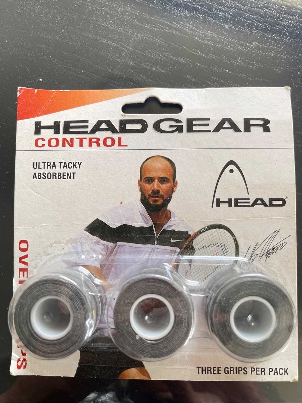 HEAD Headgear Control Tennis Overgrips - Black/White
